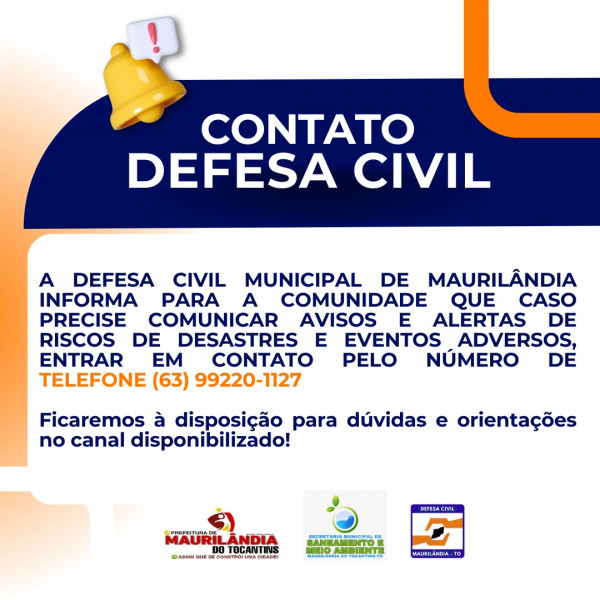 CONTATO DEFESA CIVIL!